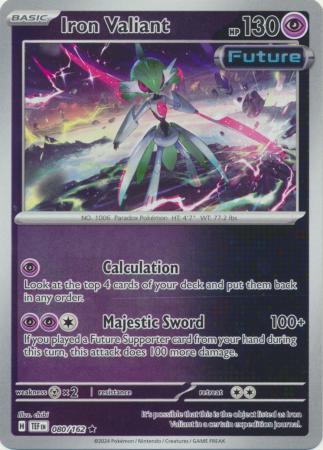 Iron Valiant 80/162 Reverse Holo | Temporal Forces | Pokemon Card