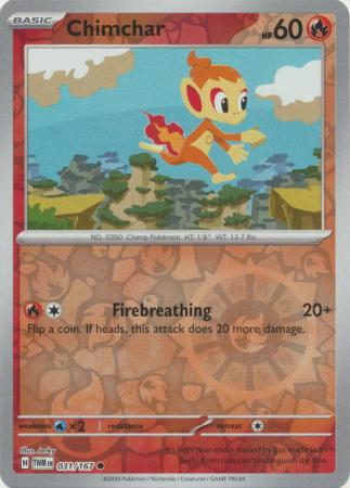Chimchar 31/167 Reverse Holo | Twilight Masquerade | Pokemon Card