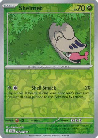 Shelmet 12/159 Reverse Holo | Journey Together | Pokemon Card