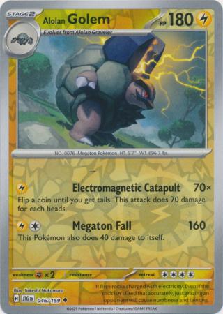 Alolan Golem 46/159 Reverse Holo | Journey Together | Pokemon Card