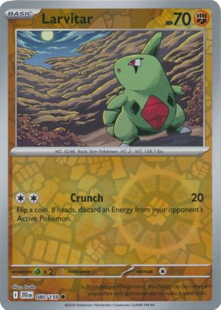 Larvitar 80/159 Reverse Holo | Journey Together | Pokemon Card