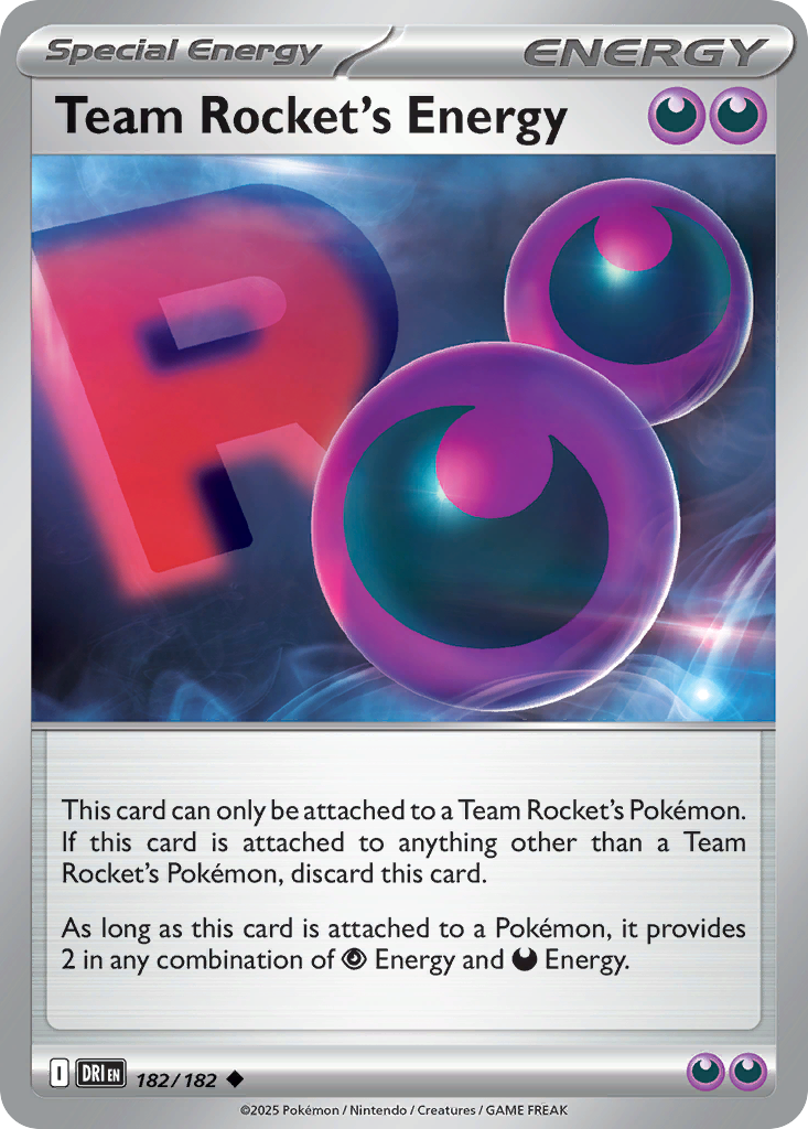 Team Rocket's Energy 182/182 Uncommon | Destined Rivals | Pokemon Card