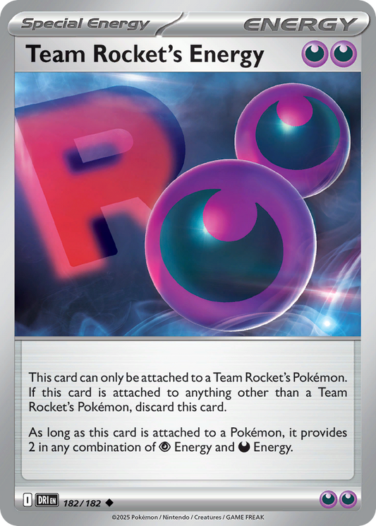 Team Rocket's Energy 182/182 Uncommon | Destined Rivals | Pokemon Card