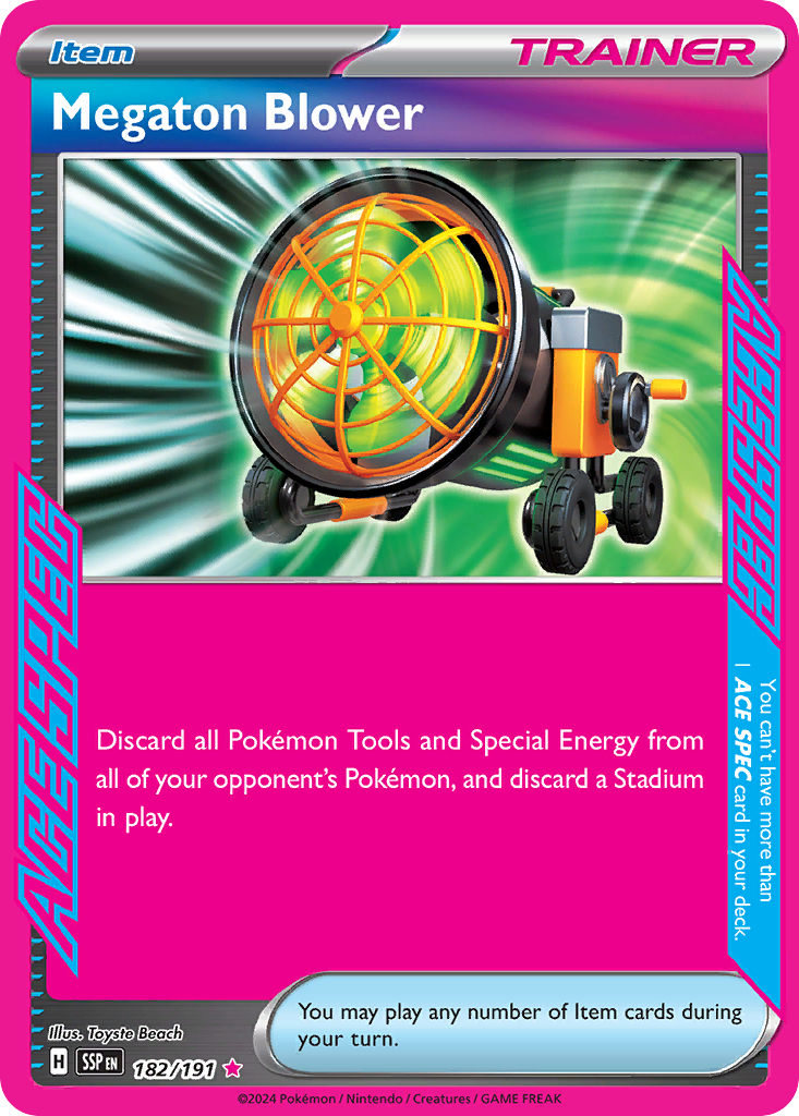 Megaton Blower 182/191 ACE SPEC Rare | Surging Sparks | Pokemon Card