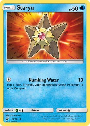 Staryu 28/181 Reverse Holo | Team Up | Pokemon Card