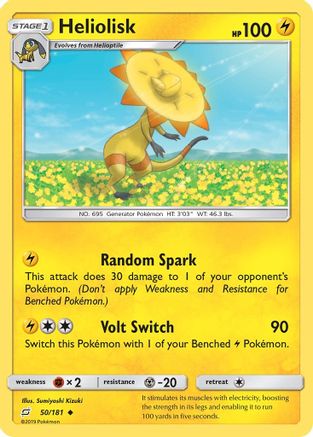 Heliolisk 50/181 Reverse Holo | Team Up | Pokemon Card