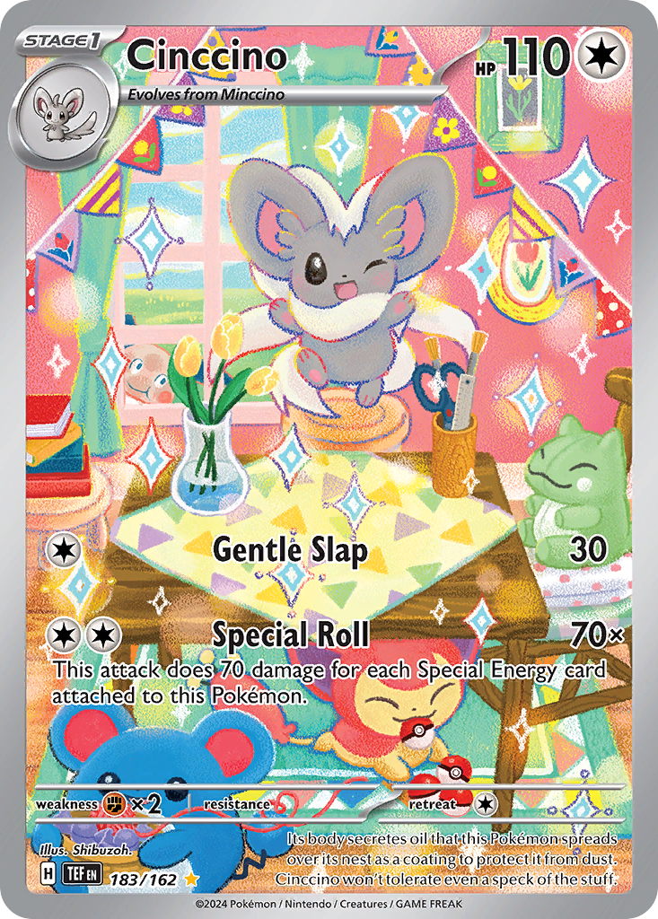Cinccino 183/162 Illustration Rare | Temporal Forces | Pokemon Card