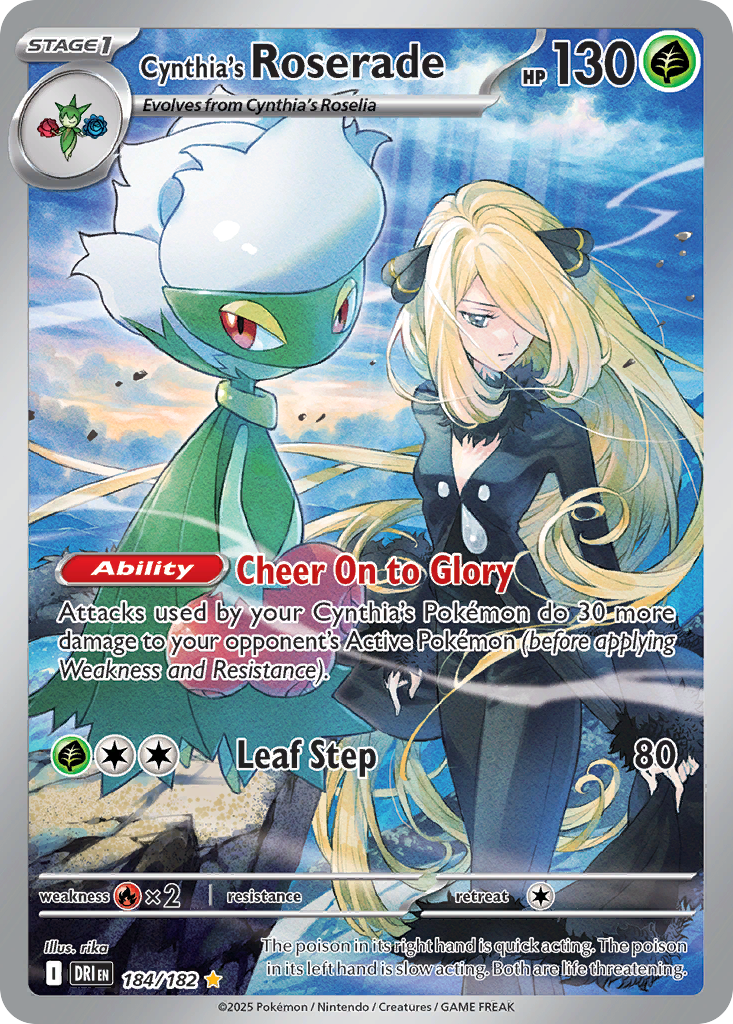 Cynthia's Roserade 184/182 Illustration Rare | Destined Rivals | Pokemon Card