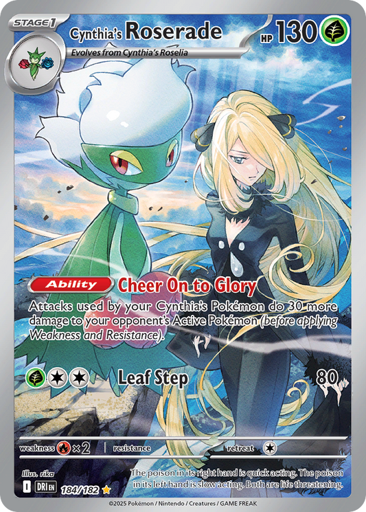 Cynthia's Roserade 184/182 Illustration Rare | Destined Rivals | Pokemon Card