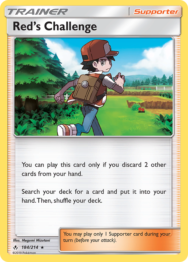 Red's Challenge 184/214 Rare Holo | Unbroken Bonds | Pokemon Card