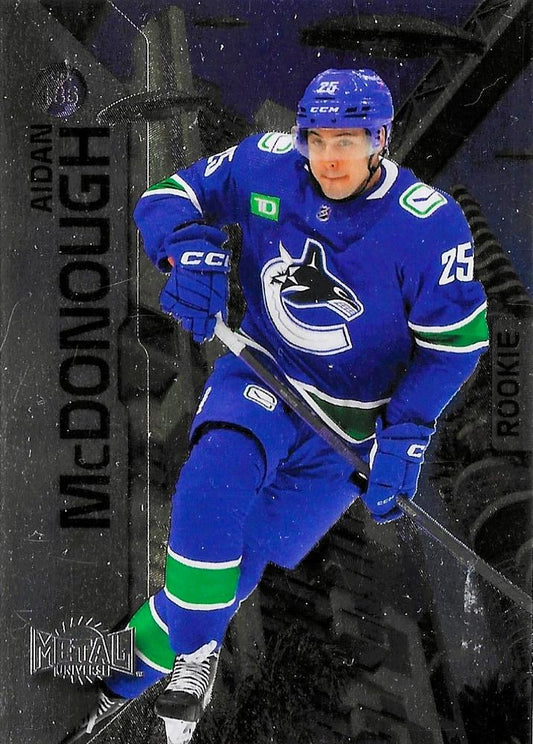 Aidan McDonough #186 Vancouver Canucks | 2023-24 SkyBox Metal Universe | NHL Trading Card