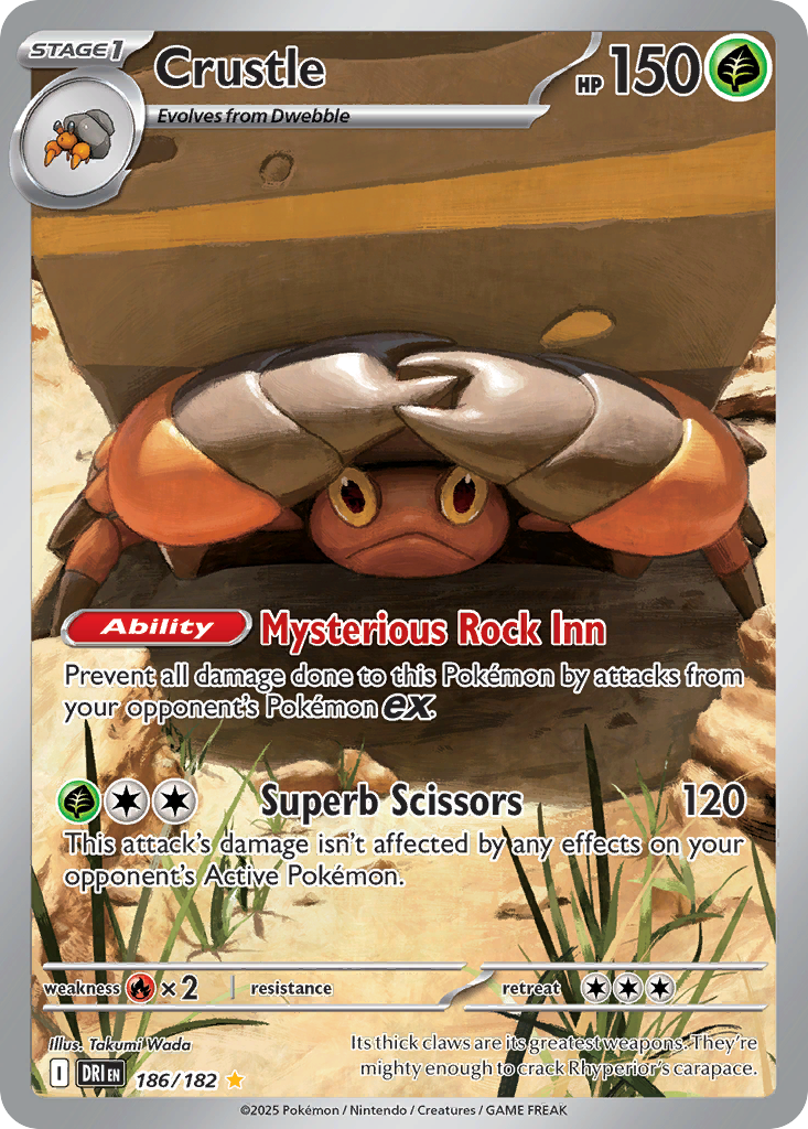 Crustle 186/182 Illustration Rare | Destined Rivals | Pokemon Card