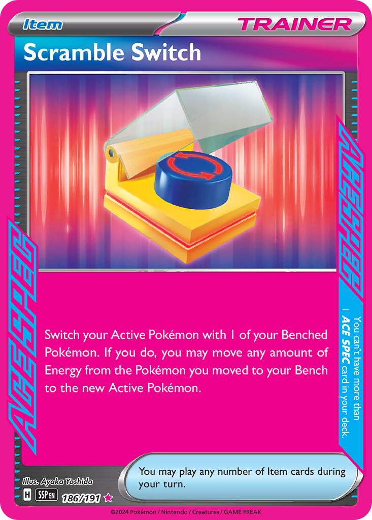 Scramble Switch 186/191 ACE SPEC Rare | Surging Sparks | Pokemon Card