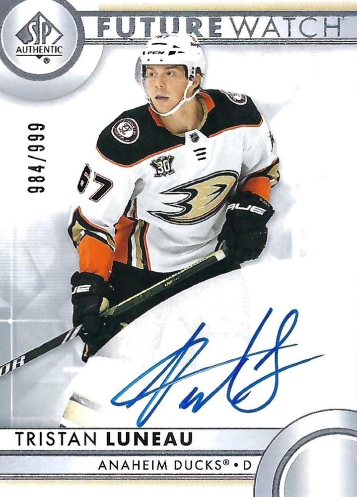 Tristan Luneau #187 Anaheim Ducks | 2023-24 SP Authentic | NHL Trading Card