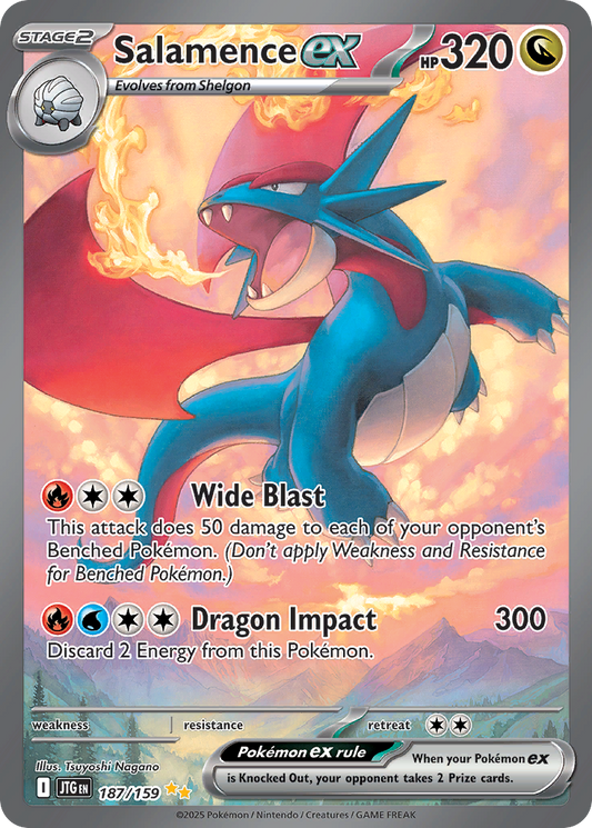 Salamence ex 187/159 Special Illustration Rare | Journey Together | Pokemon Card