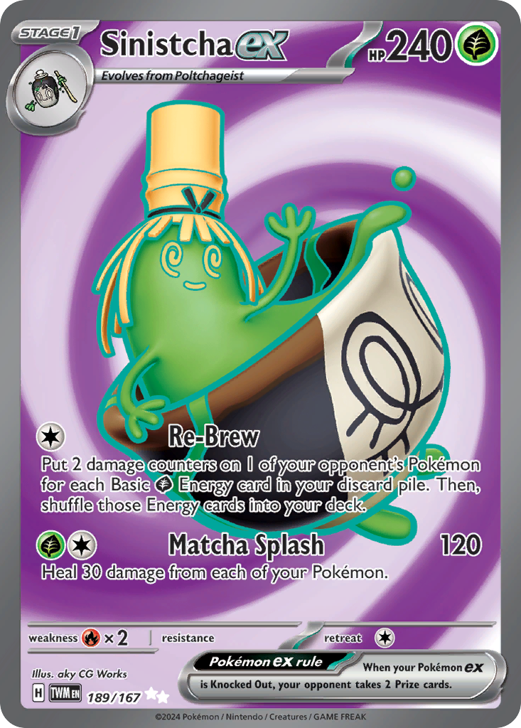 Sinistcha ex 189/167 Ultra Rare | Twilight Masquerade | Pokemon Card