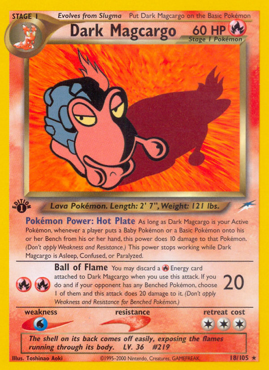 Dark Magcargo 18/105 Rare | Neo Destiny | Pokemon Card