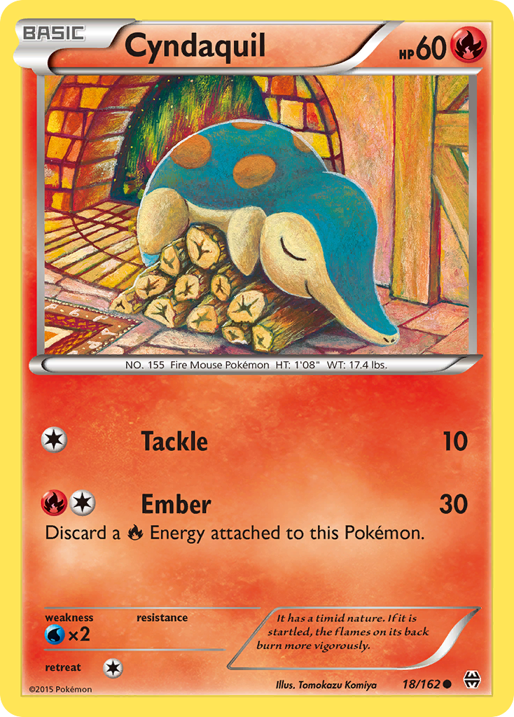 Cyndaquil 18/162 Common | BREAKthrough | Pokemon Card