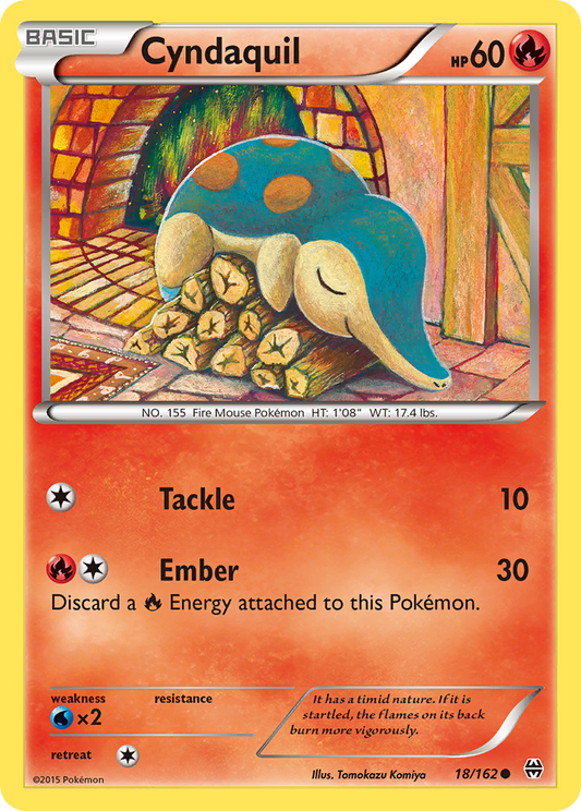 Cyndaquil 18/162 Common | BREAKthrough | Pokemon Card