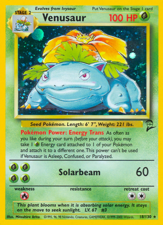 Venusaur 18/130 Rare Holo | Base Set 2 | Pokemon Card