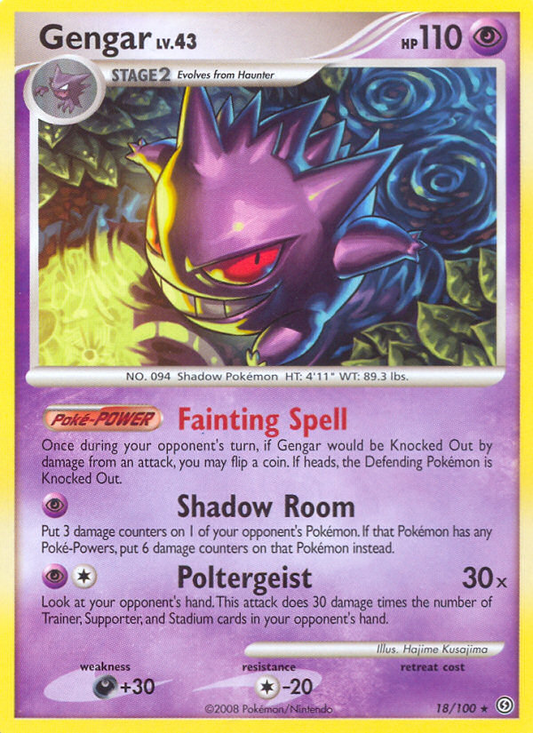 Gengar 18/100 Rare | Stormfront | Pokemon Card