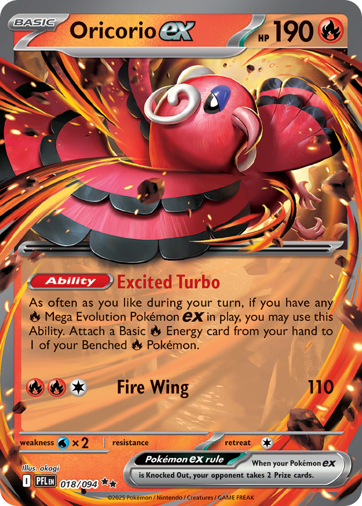 Oricorio ex 18/94 Double Rare | Phantasmal Flames | Pokemon Card