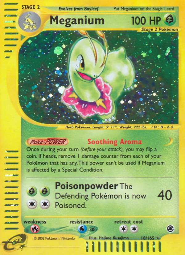 Meganium 18/165 Rare Holo | Expedition Base Set | Pokemon Card