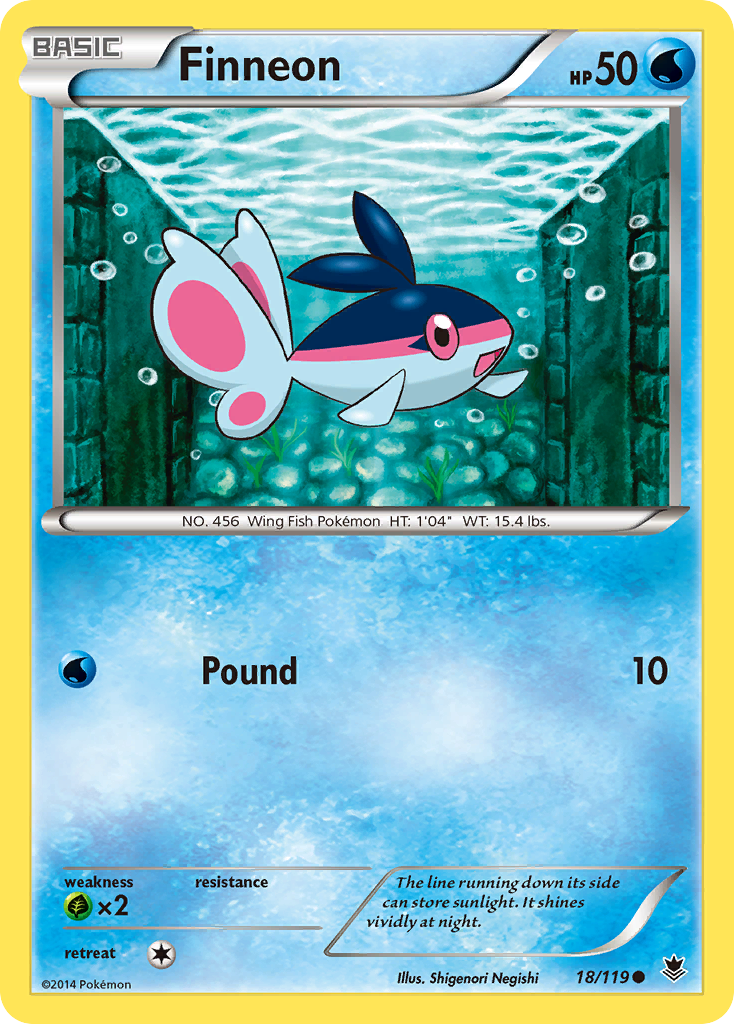 Finneon 18/119 Common | Phantom Forces | Pokemon Card