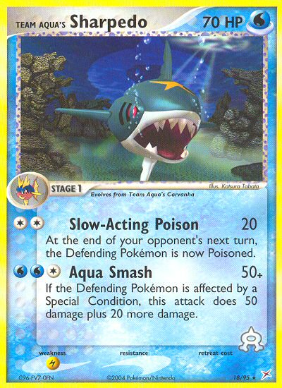 Team Aqua's Sharpedo 18/95 Rare | Team Magma vs Team Aqua | Pokemon Card