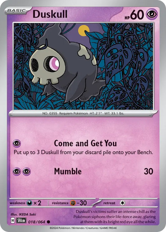 Duskull 18/64 Common | Shrouded Fable | Pokemon Card