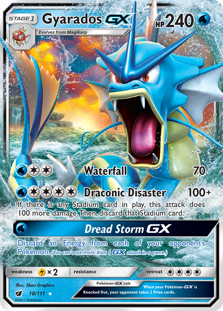 Gyarados-GX 18/111 Rare Holo GX | Crimson Invasion | Pokemon Card