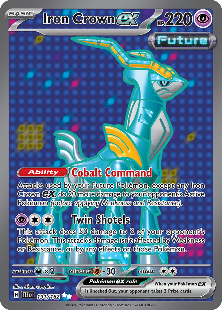 Iron Crown ex 191/162 Ultra Rare | Temporal Forces | Pokemon Card