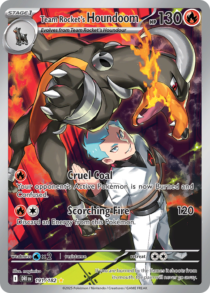 Team Rocket's Houndoom 191/182 Illustration Rare | Destined Rivals | Pokemon Card