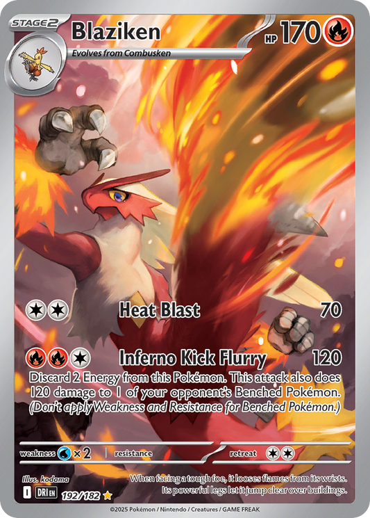 Blaziken 192/182 Illustration Rare | Destined Rivals | Pokemon Card