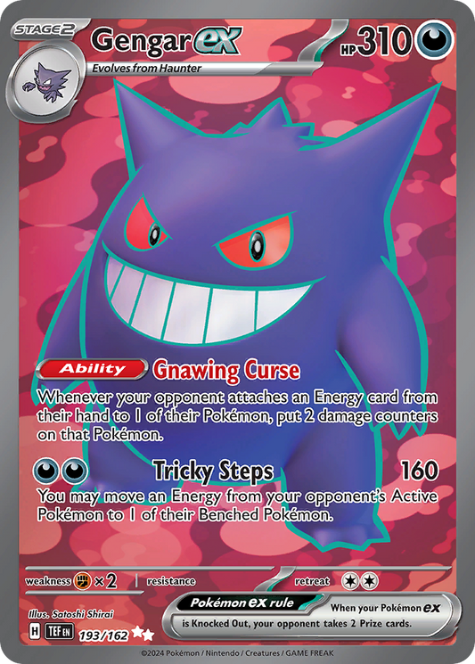 Gengar ex 193/162 Ultra Rare | Temporal Forces | Pokemon Card