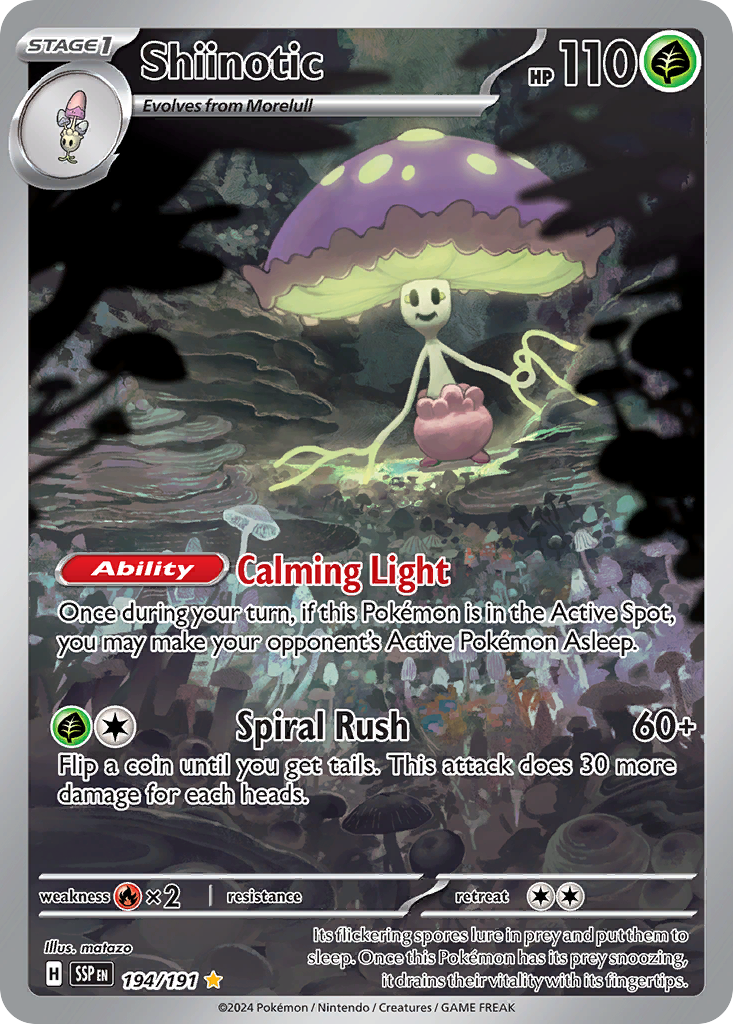 Shiinotic 194/191 Illustration Rare | Surging Sparks | Pokemon Card