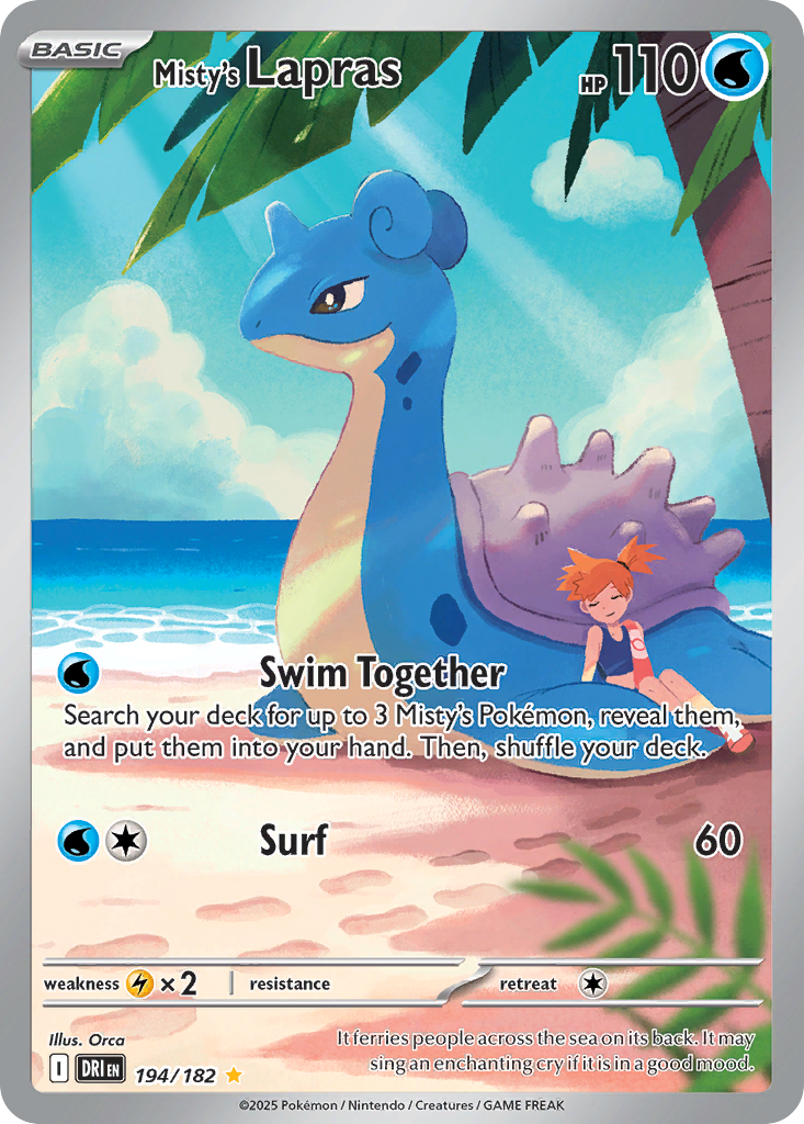 Misty's Lapras 194/182 Illustration Rare | Destined Rivals | Pokemon Card