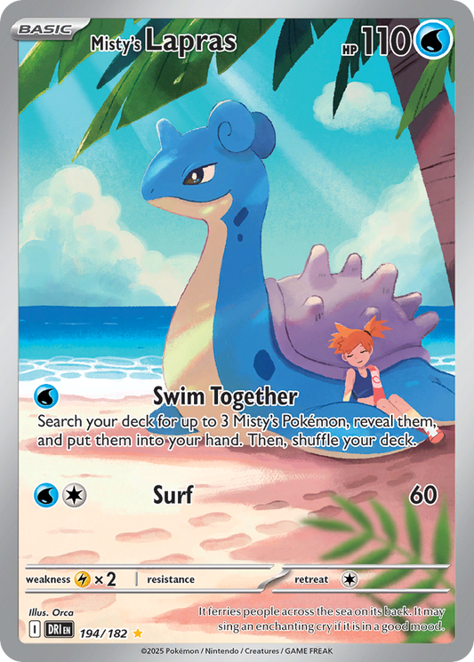 Misty's Lapras 194/182 Illustration Rare | Destined Rivals | Pokemon Card
