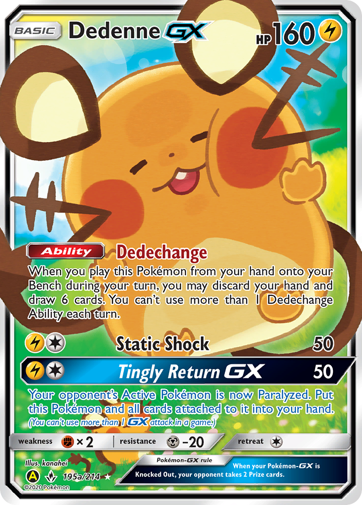 Dedenne-GX 195a/214 Rare Ultra | Unbroken Bonds | Pokemon Card