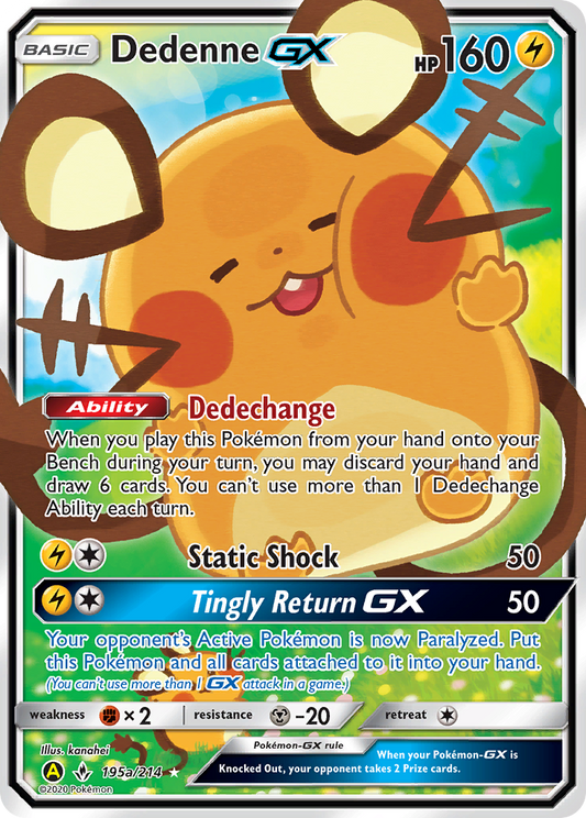 Dedenne-GX 195a/214 Rare Ultra | Unbroken Bonds | Pokemon Card