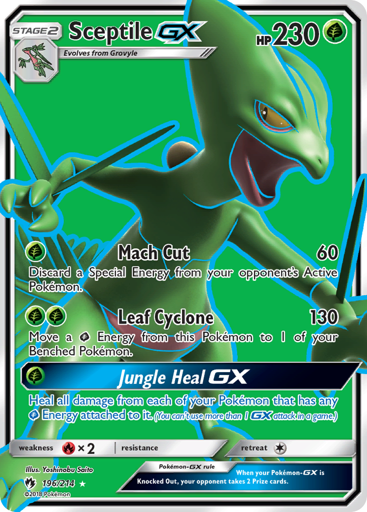 Sceptile-GX 196/214 Rare Ultra | Lost Thunder | Pokemon Card