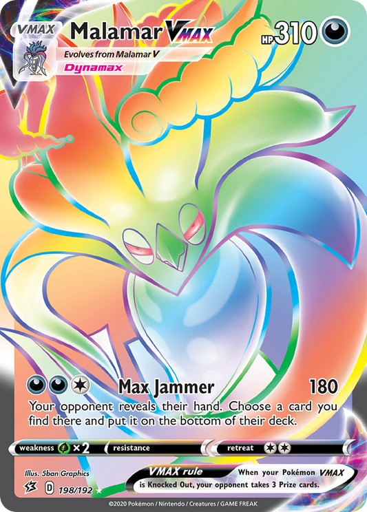 Malamar VMAX 198/192 Rare Rainbow | Rebel Clash | Pokemon Card