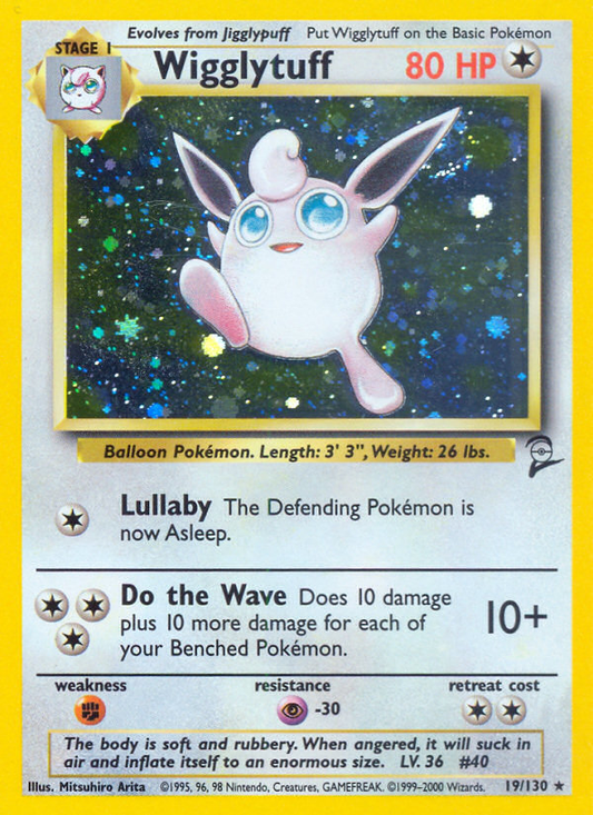 Wigglytuff 19/130 Rare Holo | Base Set 2 | Pokemon Card