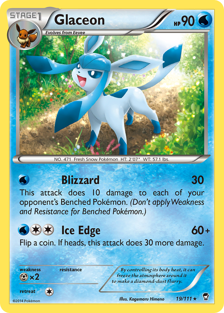 Glaceon 19/111 Rare | Furious Fists | Pokemon Card