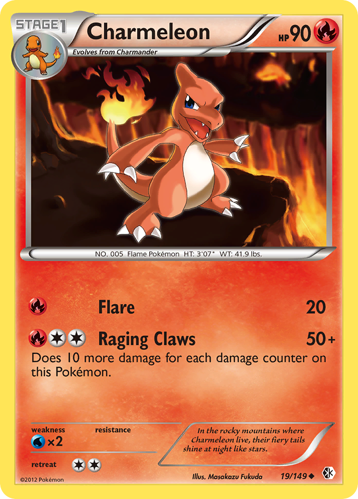 Charmeleon 19/149 Uncommon | Boundaries Crossed | Pokemon Card