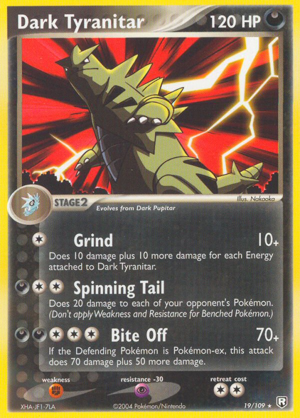 Dark Tyranitar 19/109 Rare | Team Rocket Returns | Pokemon Card