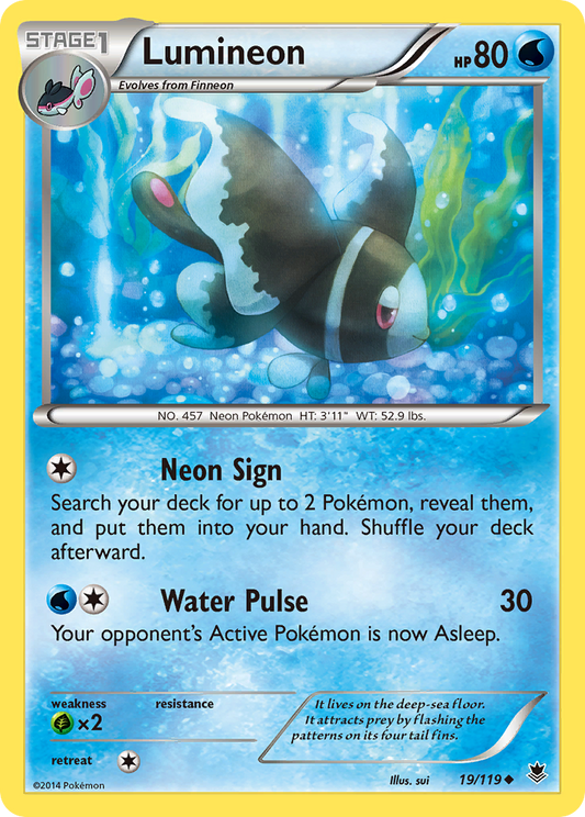 Lumineon 19/119 Uncommon | Phantom Forces | Pokemon Card