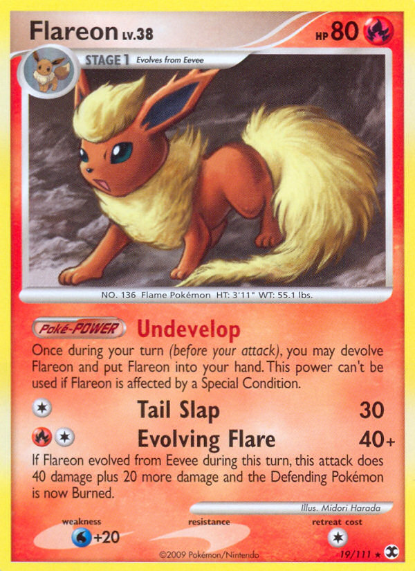 Flareon 19/111 Rare | Rising Rivals | Pokemon Card