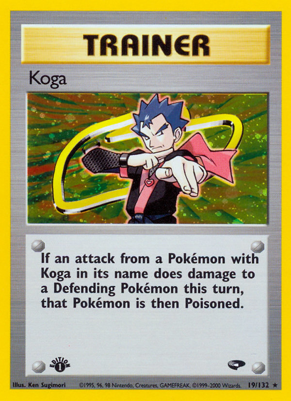 Koga 19/132 Rare Holo | Gym Challenge | Pokemon Card