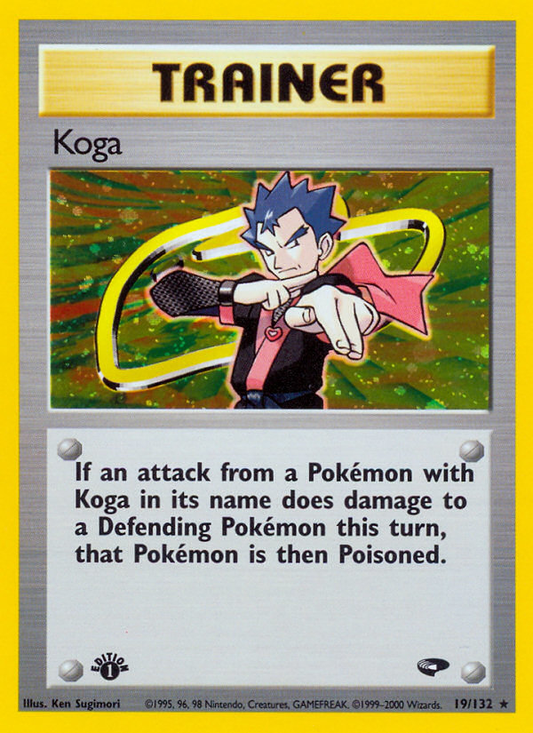 Koga 19/132 Rare Holo | Gym Challenge | Pokemon Card